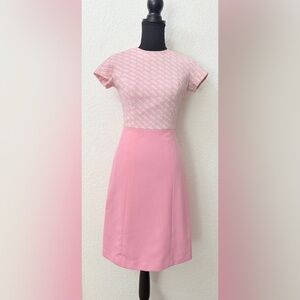 Pink Tones Geometric Business Dress